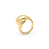 Inaya Sculptural Open Dome Ring featuring soft curves and a polished mirror finish, ideal for women's minimalist jewellery.