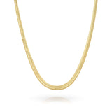 Alina Gold Herringbone Necklace by ARIIRA, crafted in gold-plated stainless steel, featuring a sleek design.