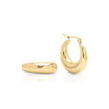 Alina Chunky Gold Hoop Earrings by ARIIRA, featuring a polished gold-plated finish for a bold and elegant look.
