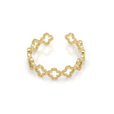 Amira Clover Cut Ring by ARIIRA, featuring an open clover design and textured finish, perfect for layering.