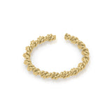 Ayla Twist Band Ring by ARIIRA, featuring a textured twisted rope design in gold, adjustable and perfect for any jewelry stack.
