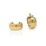 Ziva Chunky Gold Hoop Earrings by ARIIRA featuring smooth curves and polished finish, perfect for everyday wear.