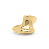 Nyla Fluid Form Sculpted Ring with smooth curves and polished gold finish, combining elegance and modern design.