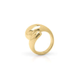 Inaya Sculptural Open Dome Ring featuring soft curves and a polished mirror finish, ideal for women's minimalist jewellery.