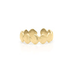 Alina Textured Shell Gold Ring by ARIIRA, showcasing a delicate seashell design in tarnish-free gold.