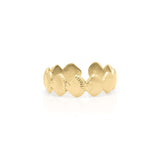 Alina Textured Shell Gold Ring by ARIIRA, showcasing a delicate seashell design in tarnish-free gold.