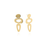 Iris Sculptural Drop Earrings by ARIIRA showcasing a modern, fluid design with lightweight gold elements.