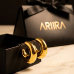 gold Allure Classic C Shaped Chunky Earrings