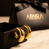 gold Allure Classic C Shaped Chunky Earrings