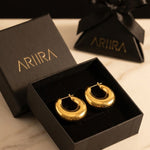 gold Allure Classic C Shaped Chunky Earrings