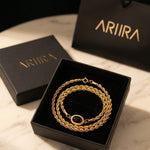 Gold Rabban Agate Stone Layered Necklace