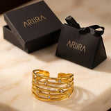 gold Damak Multi Layer Zircon Rings