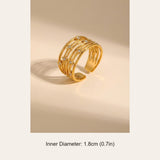 gold Damak Multi Layer Zircon Rings