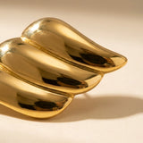 Gold Merhab Wind Earrings Stud Luxe
