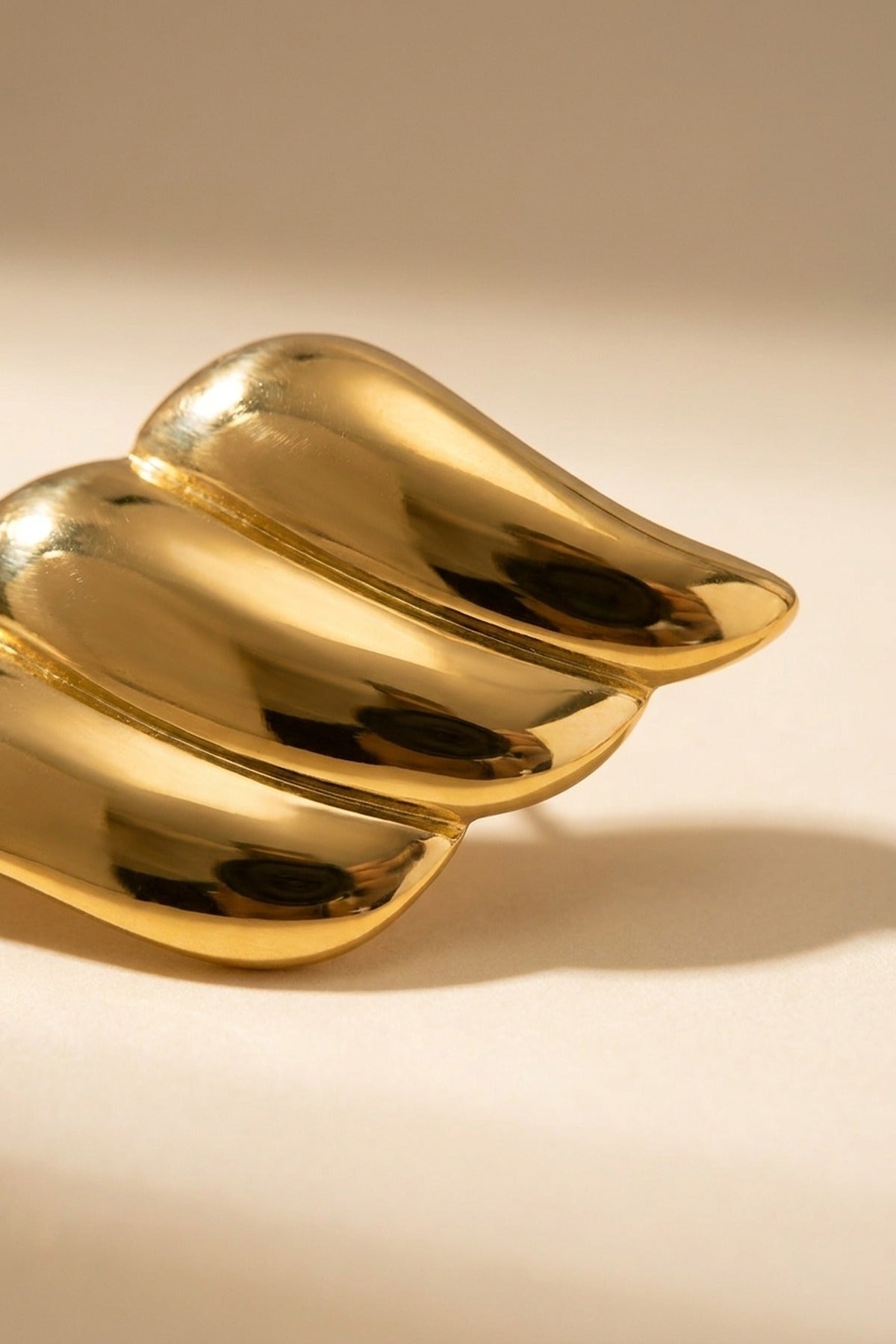 Gold Merhab Wind Earrings Stud Luxe