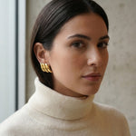 Gold Merhab Wind Earrings Stud Luxe