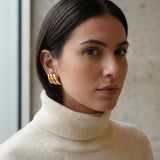 Gold Merhab Wind Earrings Stud Luxe