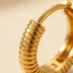 gold Shabt Classic Minimalist Twist Earrings