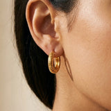gold Shabt Classic Minimalist Twist Earrings