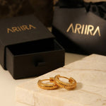 gold Shabt Classic Minimalist Twist Earrings