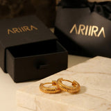 gold Shabt Classic Minimalist Twist Earrings