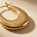 Gold Rimsha U Shaped Chunky Hoop Earrings