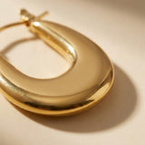 Gold Rimsha U Shaped Chunky Hoop Earrings