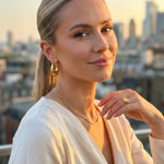 Gold Rimsha U Shaped Chunky Hoop Earrings