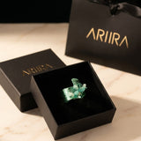 Aqua Green Madum Natural Stone Adjustable Ring