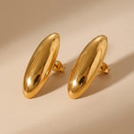 Gold Pani Smooth Water Drop Earrings