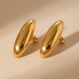 Gold Pani Smooth Water Drop Earrings