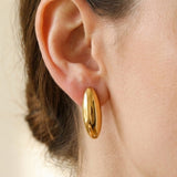 Gold Pani Smooth Water Drop Earrings