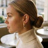 Gold Pani Smooth Water Drop Earrings