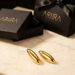 Gold Pani Smooth Water Drop Earrings