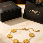 Gold Bambi Flower Charm Bracelet