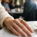 Gold Slither Snake Design Ring