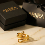 Gold Slither Snake Design Ring