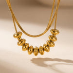 gold Kono Double Layer Necklace