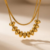 gold Kono Double Layer Necklace