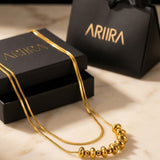 gold Kono Double Layer Necklace