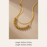 gold Kono Double Layer Necklace