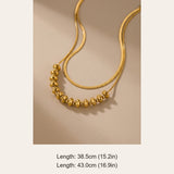 gold Kono Double Layer Necklace