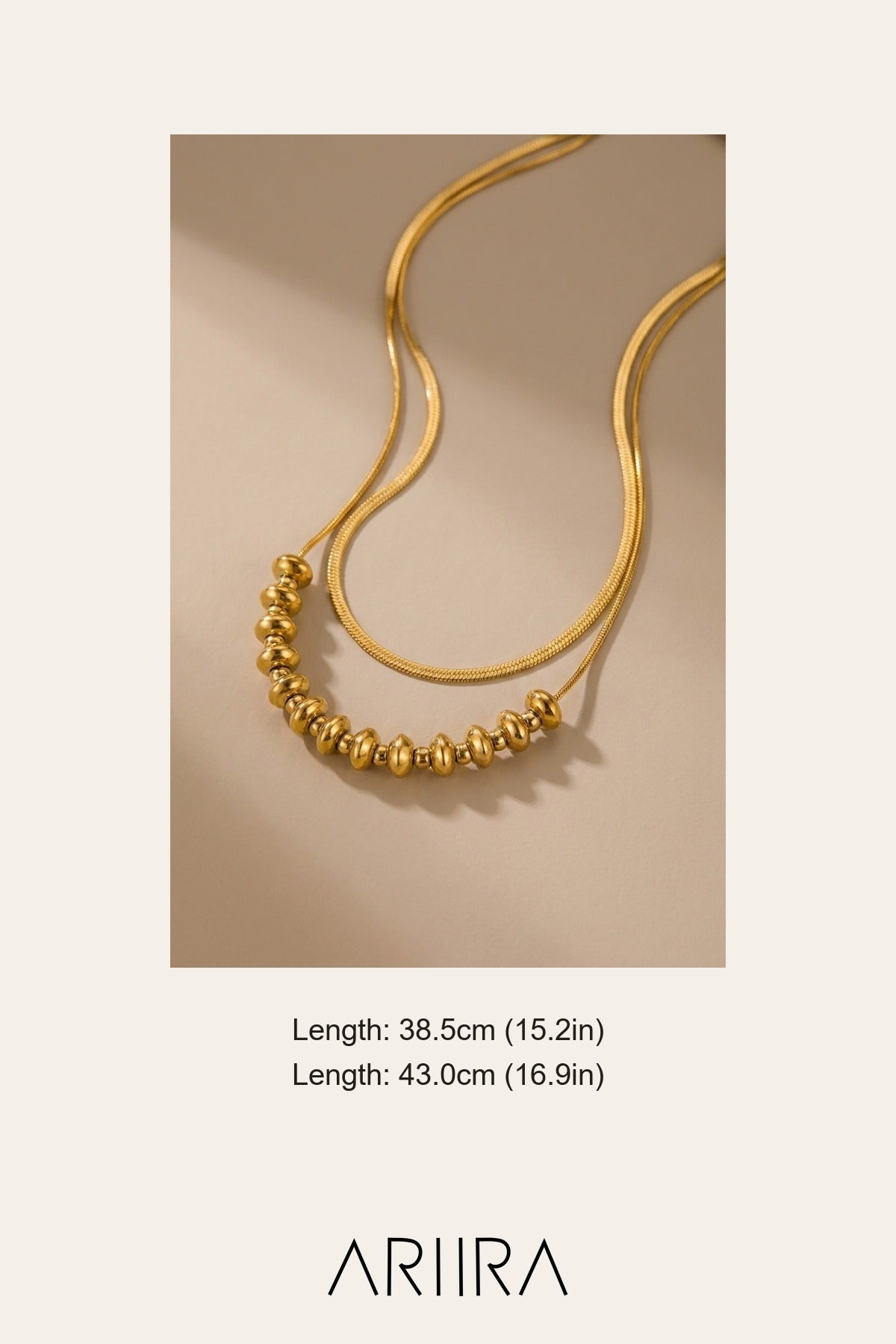 gold Kono Double Layer Necklace