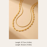 gold Hiyaf Double Layer Hearts Necklace