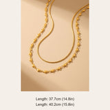 gold Hiyaf Double Layer Hearts Necklace