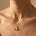 Gold Esia Eye Zirconia Necklace