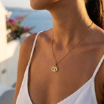 Gold Esia Eye Zirconia Necklace