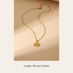 Gold Esia Eye Zirconia Necklace