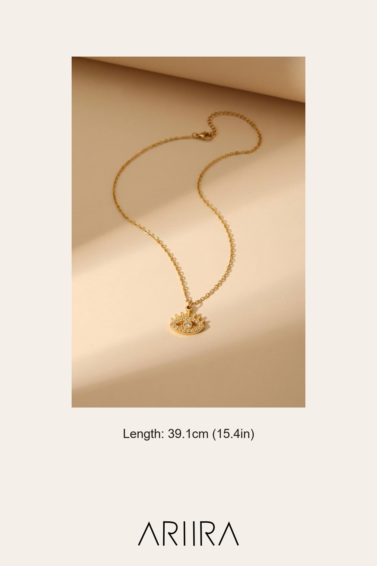 Gold Esia Eye Zirconia Necklace