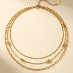 gold Bianla Multi Layer Necklace